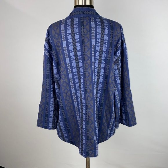 AE M Patterned Open Front Cardigan Top Pockets - Picture 9 of 12